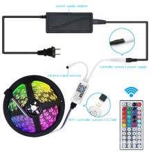 5050 RGB Strip Light Kit APP Control 44Keys IR Remote Controller 12v Power Adaptor EU US UK AU Plug 30LEDS 5m led strip light